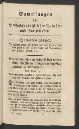 Sechstes Stück