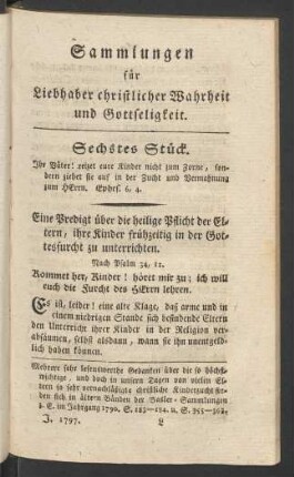 Sechstes Stück