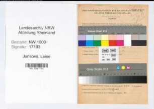 Entnazifizierung Luise Jansons, geb. 08.05.1920 (Hilfsarbeiter)