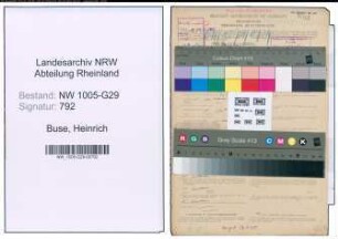 Entnazifizierung Heinrich Buse , geb. 09.08.1902 (Bahnsekretaer)