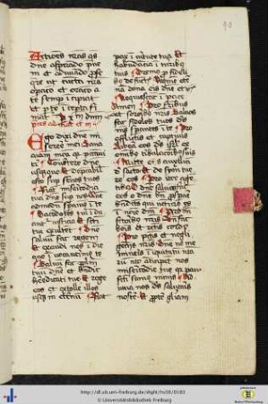 (90ra - va) Angeschlossen: „Preces ad mat. et III etc.“ Ego dixi domine miserere mei. …