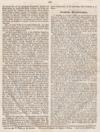 584 Kirchliche Mittheilungen