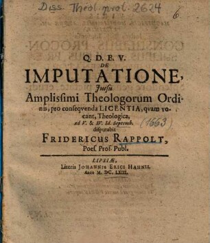 De Imputatione