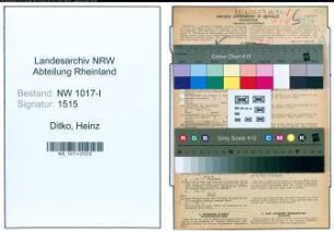 Entnazifizierung Heinz Ditko , geb. 01.07.1914 (Helfer)