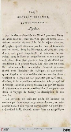 Section seconde