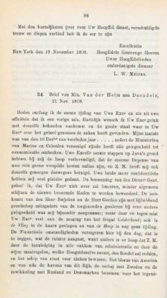 34. Brief van Min. Van der Heim aan Daendels, 21 Nov. 1808