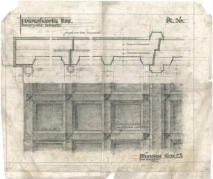 Bestelmeyer, German; Nürnberg (Bayern); Ev. Friedenskirche St. Johannes - Mappe 2: Hauptportal (Details)