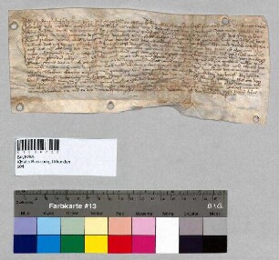 Freistiftsrevers des Christian Blickenberger von Blickenberg, sesshaft zu Offling, gegenüber Propst Kaspar von Baumburg für ein Gut, gelegen zu Offling in der Hofmark Baumburg und der Kreuztracht St. Ägidien.; S: Alex Gessenberger