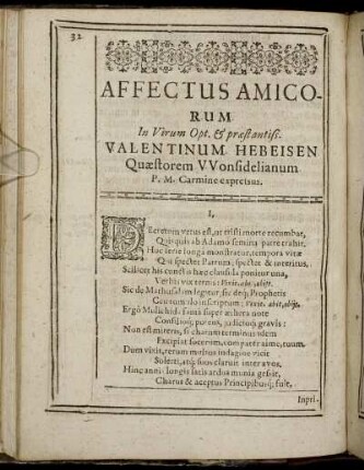 Affectus Amicorum [...]