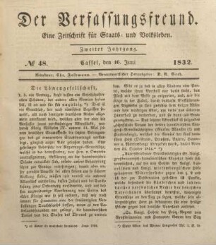 № 48. Cassel, den 16. Juni 1832.