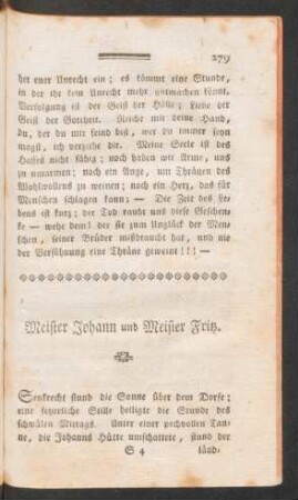 Meister Johann und Meister Fritz.