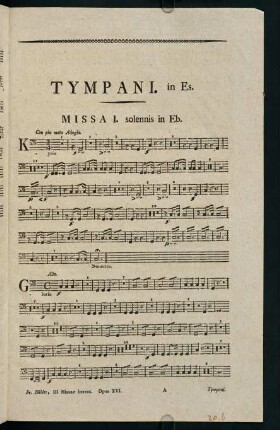 1-3, Tympani. Missa I. solennis in Eb.