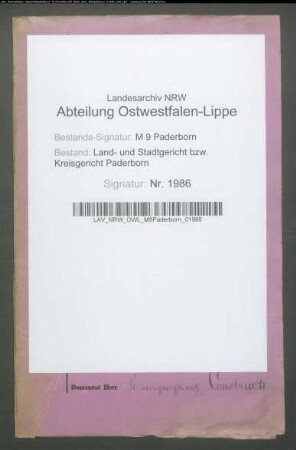 Erblasser: Haselhorst, Jospeh: