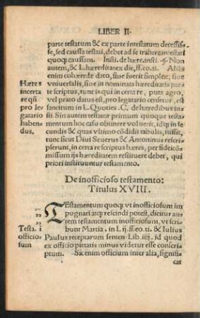 De inofficioso testamento: Titulus XVIII.