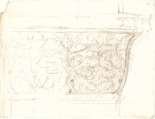 Gärtner, Friedrich von; München, Ludwigstr.; Skizzen - Kapitell (Teilansicht)
