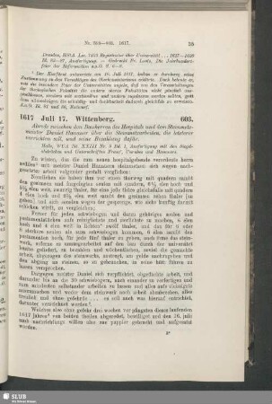 603. 1617, Juli 17. Wittenberg
