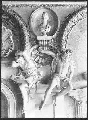 Berlin, Schloss Berlin, Elisabethsaal, Andreas Schlüter, Figuren der östlichen Schmalwand, R.: 844.