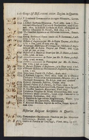 116-158, Historiae Belgicae Scriptores in Quarto - Juridici in Octavo