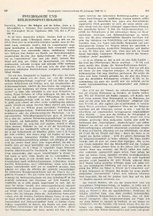 Psychologie, Religionspsychologie