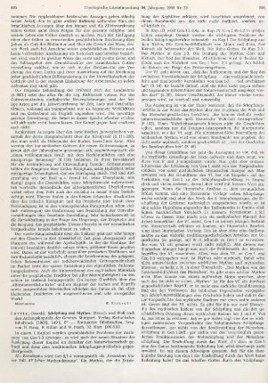 895-897 [Rezension] Loretz, Oswald, Schöpfung und Mythos