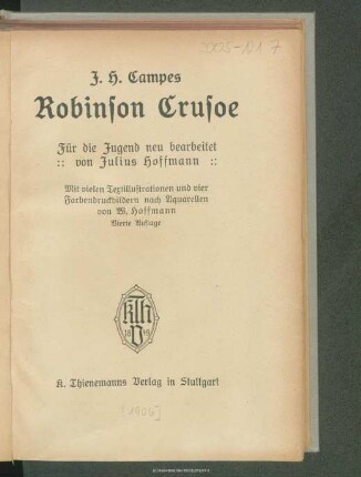 J. H. Campes Robinson Crusoe