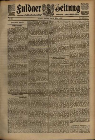 Zweite Ausgabe vom Samstag, den 13. März 1909.