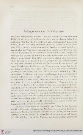 Entgegnugen und Berichtigungen