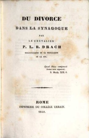 Du divorce dans la synagogue