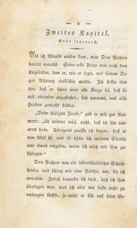 Zweites Kapitel. Sehr lehrreich