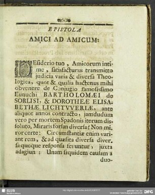 Epistola Amici Ad Amicum