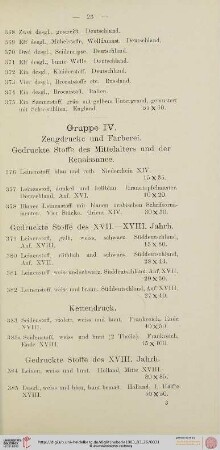 Gruppe IV (Nr. 376-426)