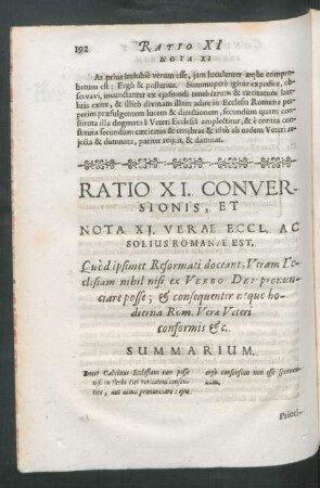 Ratio XI. Conversionis, Et Nota XI. ...