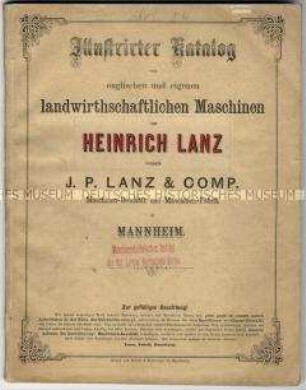 Illustrierter Katalog über landwirtschaftliche Maschinen