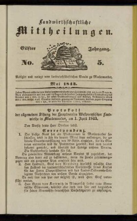 Eilfter Jahrgang. No. 5.