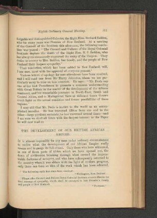 The Development of our British African Empire. By Lionel Decle.