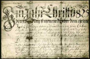 Taufbrief Gimmeldingen 1820