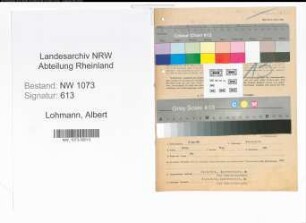 Entnazifizierung Albert Lohmann , geb. 12.03.1876 (Fabrikant)