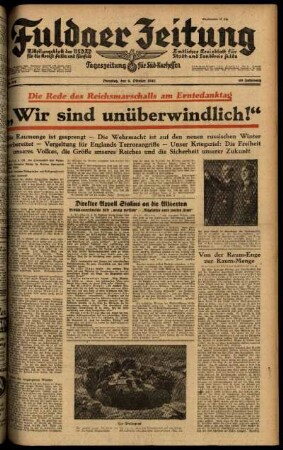 Ausgabe vom Dienstag, den 06. Oktober 1942.