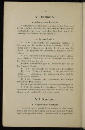 VII. Rechnen.