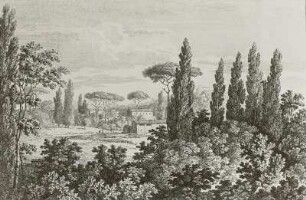 Rom, Ansicht der Gärten des Palazzo Borghese (Vue prise dans le Jardin Borghese à Roma)
