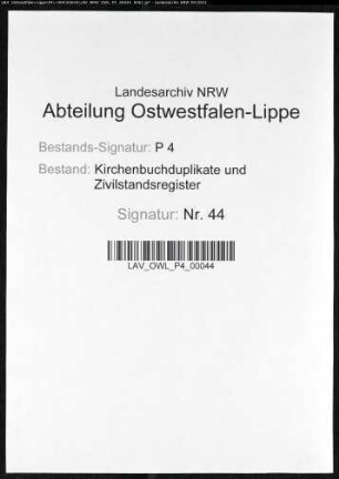 Zivilstandsregister der Munizipalität Castrop (A 1811). (Gemeinde: Castrop)