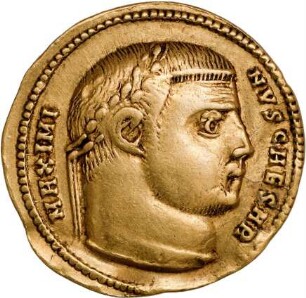 Münze, Aureus, 306 - 307