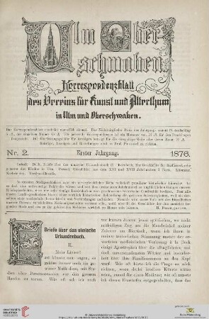 Briefe über das ulmische Urkundenbuch, [2]