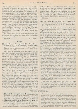 449-454 Kleine Kritiken
