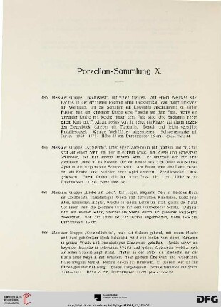 Porzellan-Sammlung X (Nr. 485-593)
