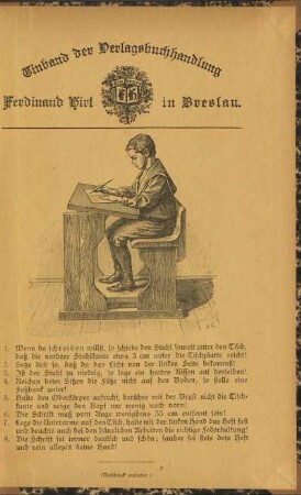 Einband der Verlagsbuchhandlung Ferdinand Hirt in Breslau