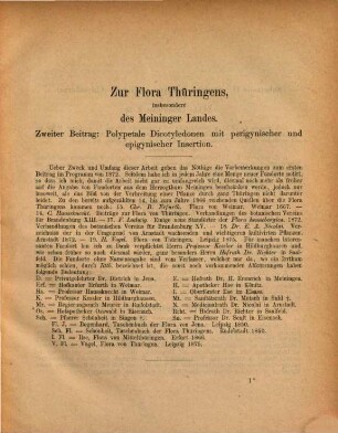 Programm zur öffentlichen Prüfung der Zöglinge der Realschule in Meiningen, ... im großen Hörsaale der Anstalt. 1876/77