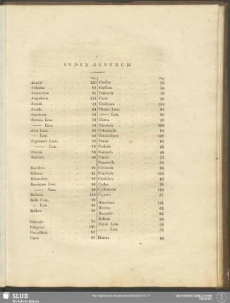 Index Generum