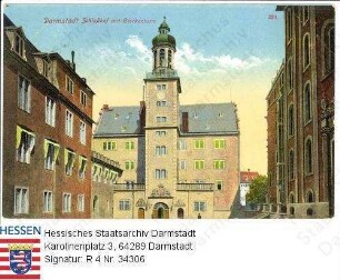 Darmstadt, Schlosshof mit Glockenturm