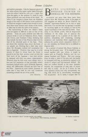 42.1910 = Nr. 166: Bruno Liljefors, a Swedish painter of animals